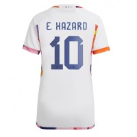Belgien Eden Hazard #10 Fußballbekleidung Auswärtstrikot Damen WM 2022 Kurzarm